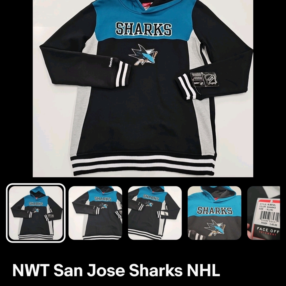 NHL San Jose Sharks Kids Jacket - Black and Blue